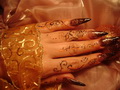 Szines zselé+akril,henna mintával